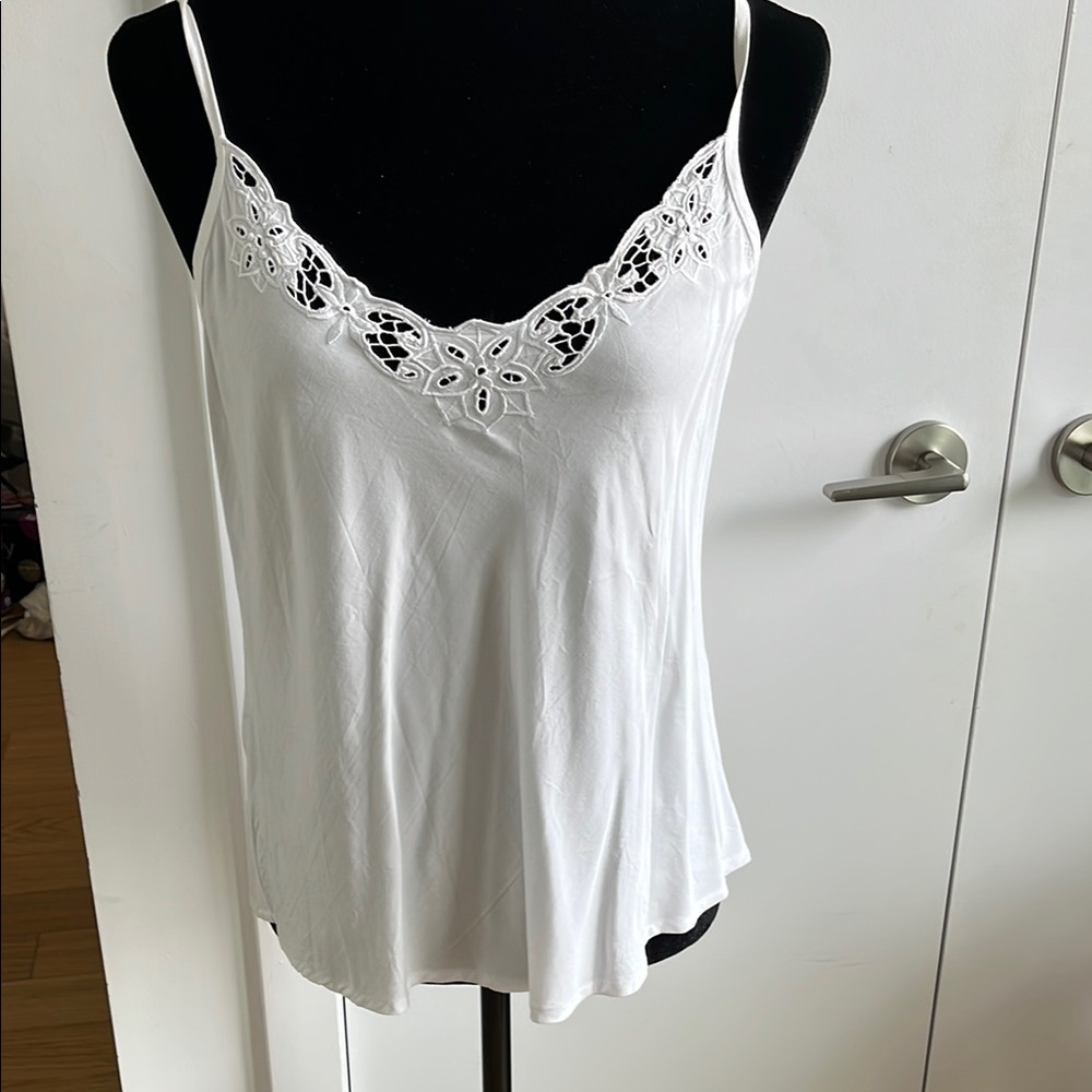 White and Black set of 2 lace cami tank tops